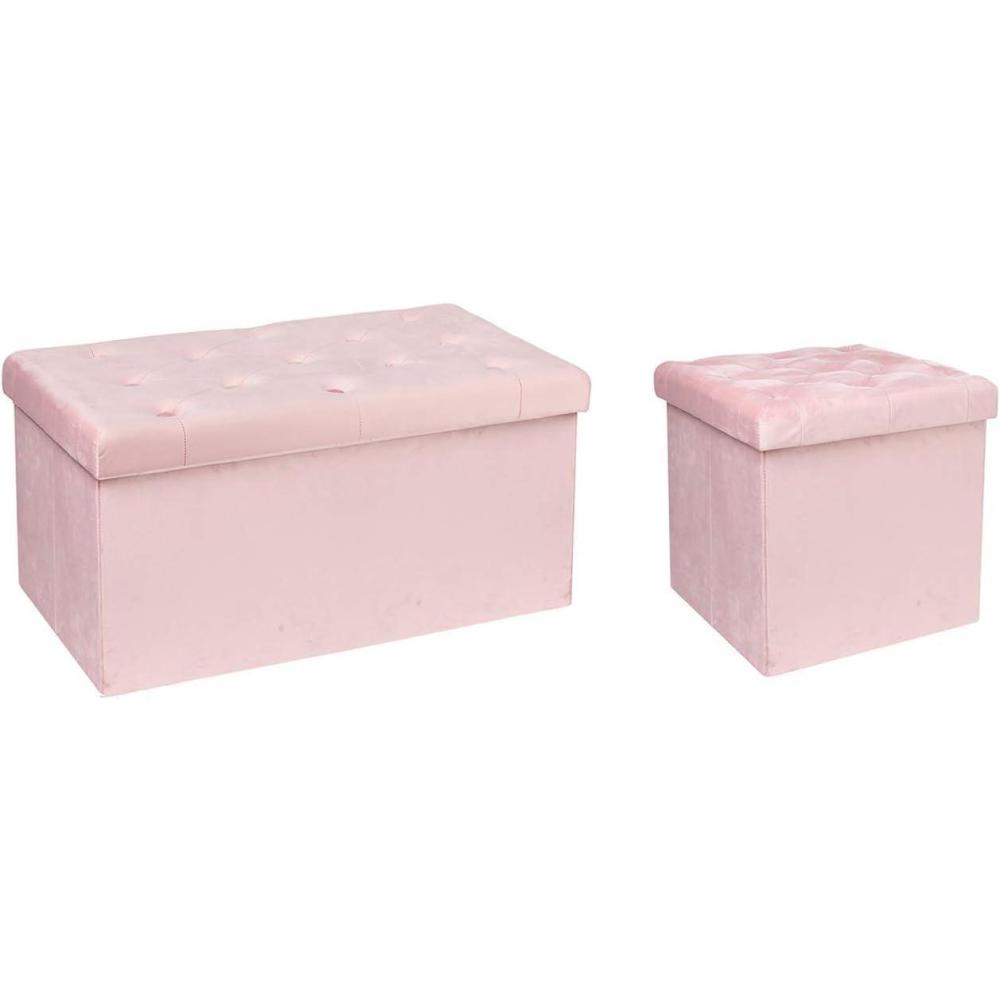 imageB FSOBEIIALAO Folding Storage Ottoman Long Shoes Bench Flannelette Footrest Stool Seat
